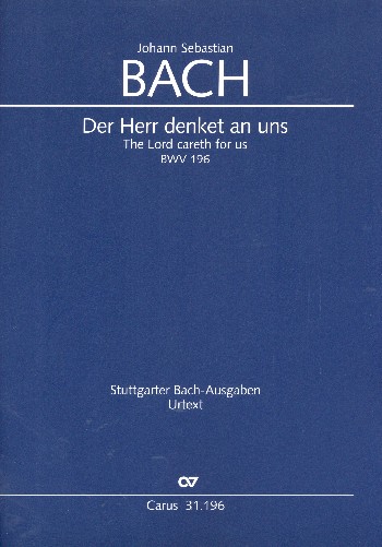 Der Herr denket an uns&nbsp;&nbsp;Kantate Nr.196 BWV196&nbsp;&nbsp;Partitur (dt/en)