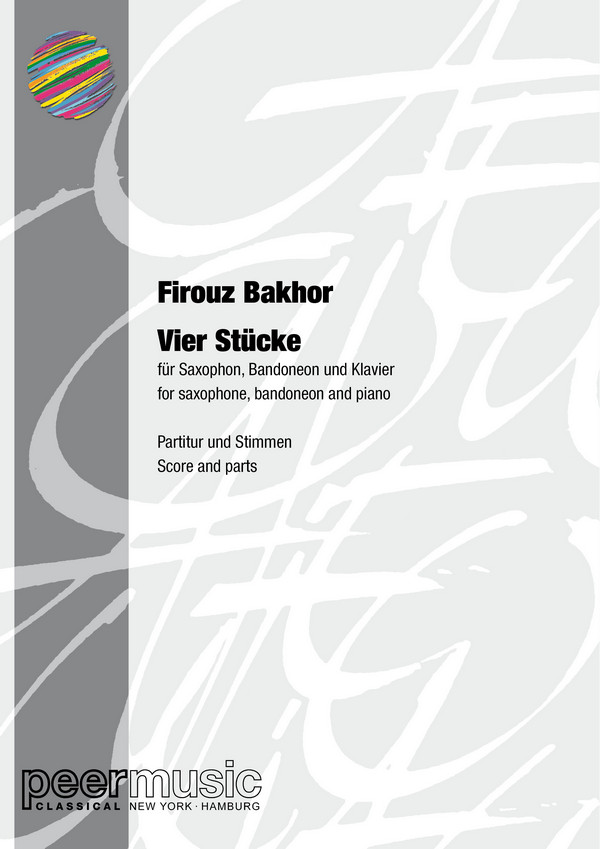 Vier Stücke  für Saxophon, Bandoneon und Klavier  Partitur und Stimmen