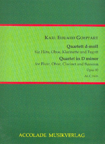 Quartett d-Moll op.93  für Flöte, Oboe, Klarinette und Fagott  Partitur und Stimmen