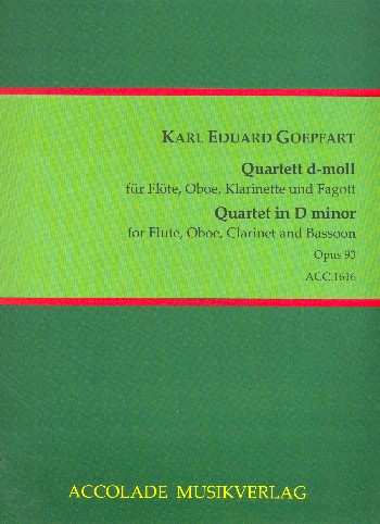 Quartett d-Moll op.93&nbsp;&nbsp;für Flöte, Oboe, Klarinette und Fagott&nbsp;&nbsp;Partitur und Stimmen