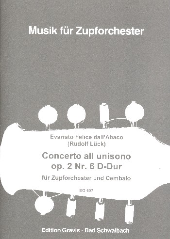 Concerto all unisono D-Dur op.2,6  für Cembalo und Zupforchester  Partitur