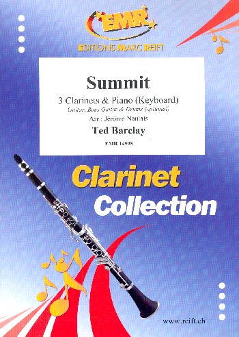 Summit&nbsp;&nbsp;for 3 clarinets and piano (keyboard) (rhythm group ad lib)&nbsp;&nbsp;score and parts