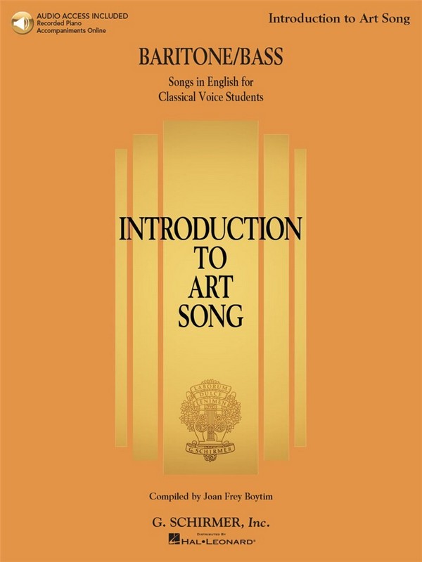 HL50600560 Introduction to Art Song (+Audio Access)&nbsp;&nbsp;for baritone (bass) and piano&nbsp;&nbsp;