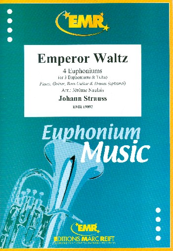 Emperor Waltz&nbsp;&nbsp;for 4 euphoniums (piano, guitar, bass guitar and percussion ad lib)&nbsp;&nbsp;score and parts