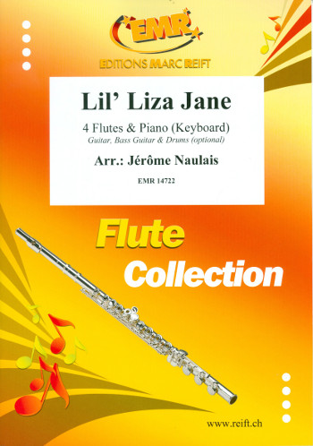 Lil' Liza Jane&nbsp;&nbsp;for 4 flutes and piano (keyboard) (rhythm group ad lib)&nbsp;&nbsp;score and parts