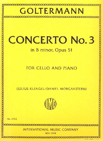 Concerto no.3 b-minor op.51  for violoncello and orchestra  violoncello and piano