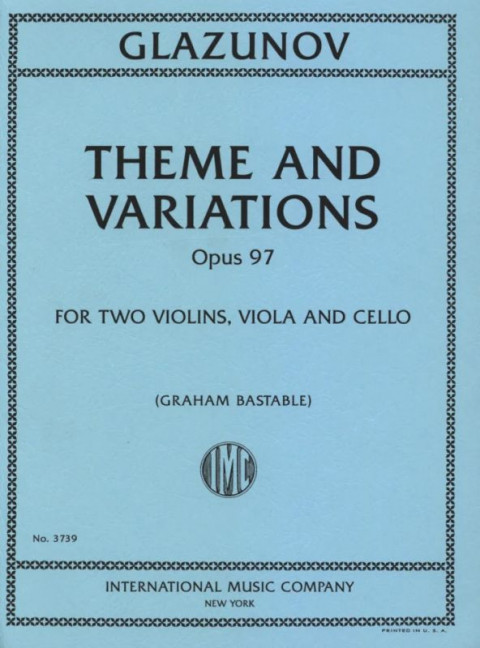 Theme and Variations op.97&nbsp;&nbsp;for 2 violins, viola and violoncello&nbsp;&nbsp;score and parts
