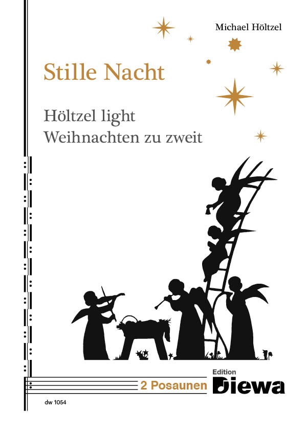 Stille Nacht&nbsp;&nbsp;für 2 Posaunen (mit Texten)&nbsp;&nbsp;Spielpartitur