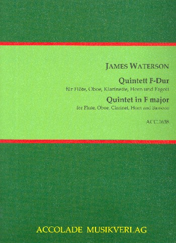 Quintett F-Dur&nbsp;&nbsp;für Flöte, Oboe, Klarinette, Horn und Fagott&nbsp;&nbsp;Partitur und Stimmen