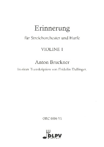 Erinnerung  für Harfe und Streichorchester  Violine 1