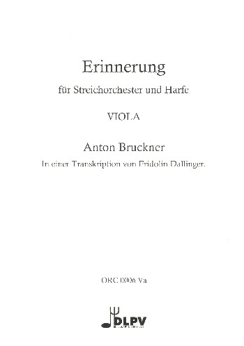 Erinnerung  für Harfe und Streichorchester  Viola