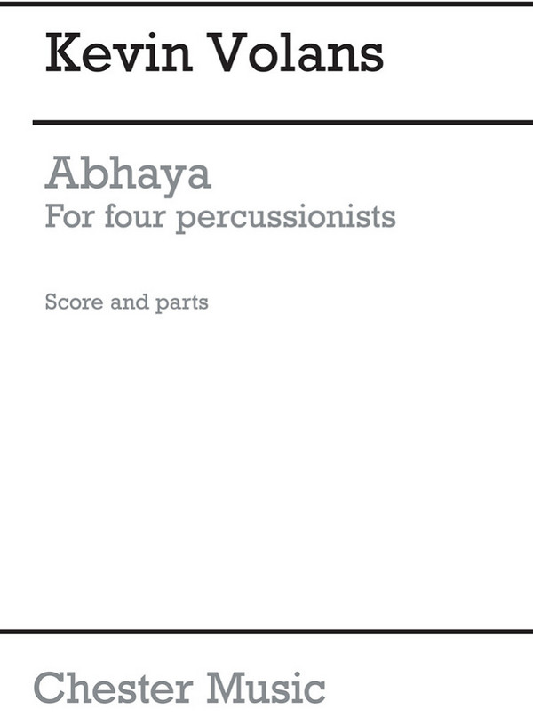 CH85679 Abhaya  for 4 percussionists  archive opy