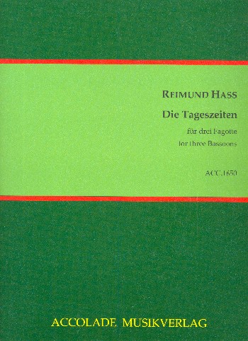 Die Tageszeiten  für 3 Fagotte  Partitur und Stimmen