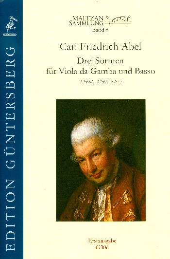 Maltzan Sammlung Band 6 - 3 Sonaten  für Viola da gamba und Bc  Partitur und Stimmen (Bc nicht ausgesetzt)