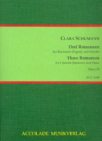 3 Romanzen op.22  für Klarinette (Fagott) und Klavier  