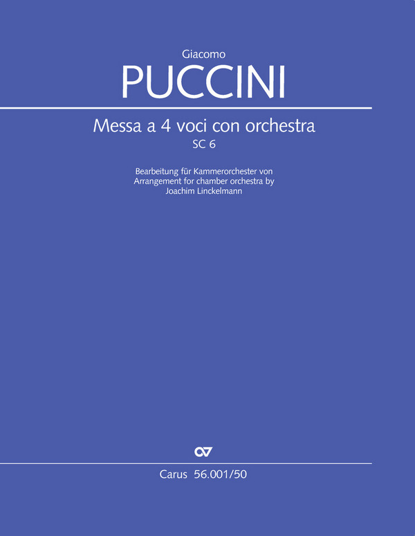 Messa di Gloria&nbsp;&nbsp;für Soli, gem Chor und Kammerorchester&nbsp;&nbsp;Partitur