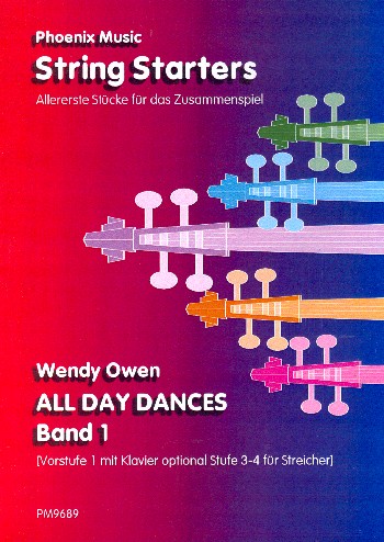 All Day Dances vol.1  für 5-stimmiges flexibles Streicherensemble (Klavier ad libitum)  Partitur und Stimmen