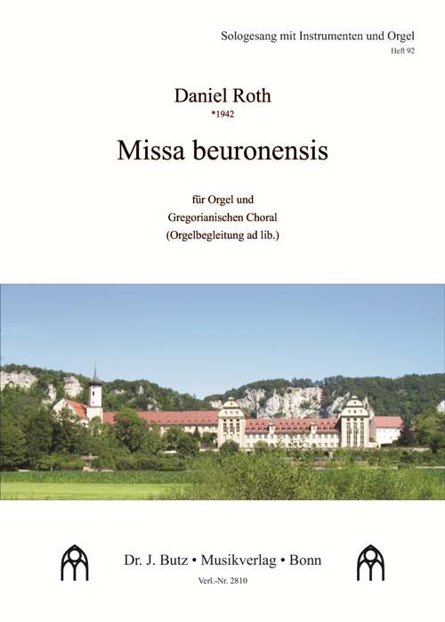 Missa beuronensis  für gregorianischen Choral und Orgel (Orgel 2 ad lib)  Partitur