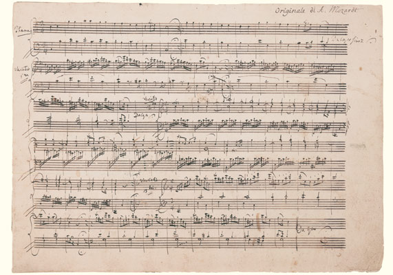 Klappkarte mit Umschlag - Mozart Ah vous dirai-je Maman Faksimile