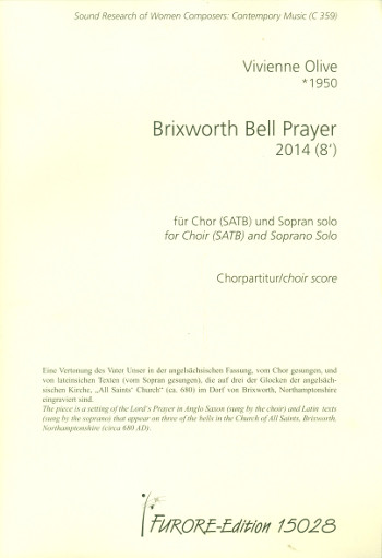 Brixworth Bell Prayer  für Sopran und gem Chor a cappella  Partitur