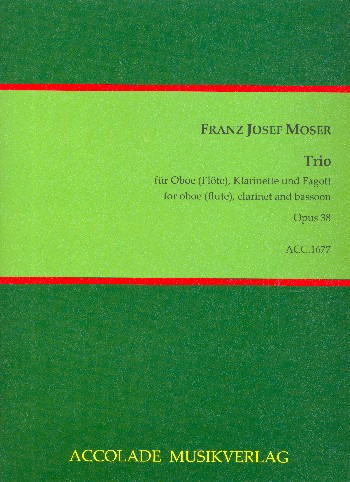 Trio op.38&nbsp;&nbsp;für Oboe (Flöte), Klarinette und Fagott&nbsp;&nbsp;Partitur und Stimmen
