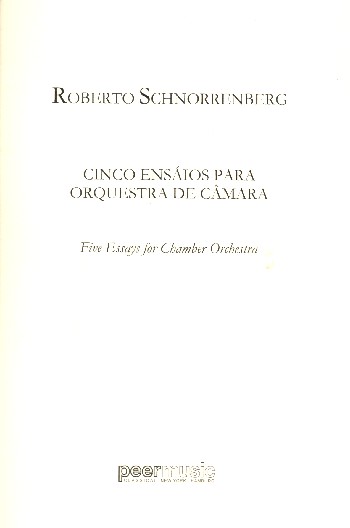 5 Essays  for chamber orchestra  score
