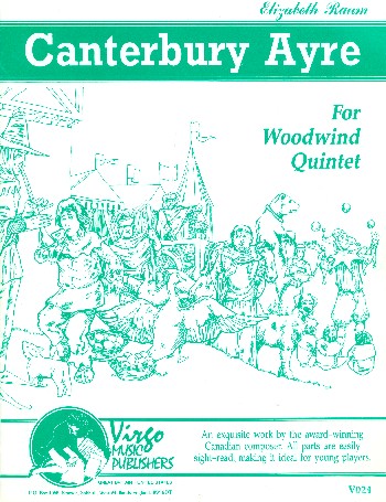 Canterbury Ayre for flute, oboe,  clarinet, horn in F and bassoon  score and parts