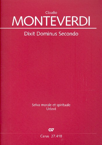 Dixit Dominus secondo&nbsp;&nbsp;für Soli, gem Chor, 2 Violinen und Bc (Instrumente ad lib)&nbsp;&nbsp;Partitur