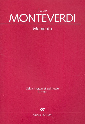 Memento&nbsp;&nbsp;für gem Chor und Bc (Instrumente ad lib)&nbsp;&nbsp;Partitur