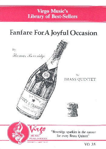 Fanfare for a joyful Occasion  for 2 trumpets, horn, trombone and tuba  score and parts