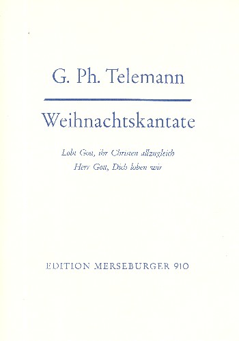 Weihnachtskantate für Soli (STB),&nbsp;&nbsp;Doppelchor, Orchester, Orgel&nbsp;&nbsp;Partitur und Stimmen (Streicher 1-1-1-1)