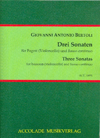 3 Sonaten  für Fagott (Violoncello) und Bc  