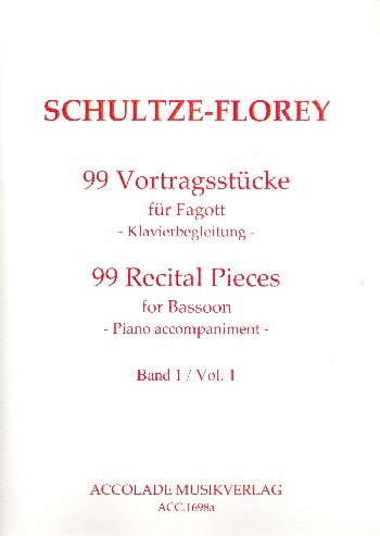 99 Vortragsstücke Band 1 (Nr.1-33)  Für Fagott und Klavier  Klavierbegleitung (Partitur)