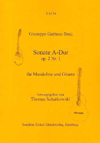 Sonate A-Dur op.2,1&nbsp;&nbsp;für Mandoline und Gitarre&nbsp;&nbsp;Partitur und Stimme