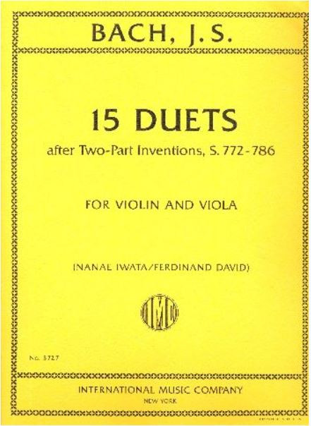 15 Duets&nbsp;&nbsp;for violin and and viola&nbsp;&nbsp;2 parts