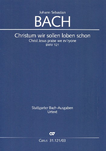 Christum wir sollen loben schon&nbsp;&nbsp;Kantate Nr.121 BWV121&nbsp;&nbsp;Klavierauszug (dt/en)
