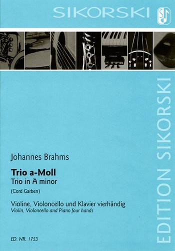 Trio a-Moll nach dem Konzert für Violine, Violoncello und Orchester op&nbsp;&nbsp;für Violine, Violoncello und Klavier zu 4 Händen&nbsp;&nbsp;Spielpartitur Klavier und 2 Spielpartituren Violine/Violoncello