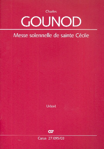 Messe solennelle de sainte Cécile  für Soli, gem Chor und Orchester  Klavierauszug