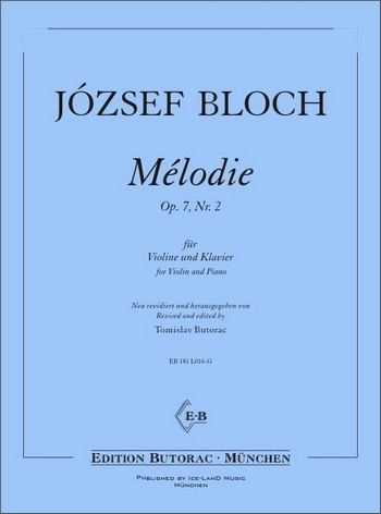 Mélodie op.7,2  für Violine und Klavier  