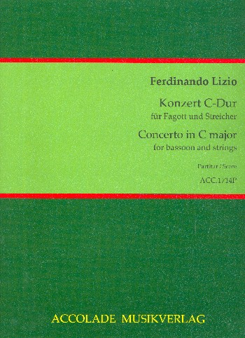 Konzert C-Dur&nbsp;&nbsp;für Fagott und Streicher&nbsp;&nbsp;Partitur