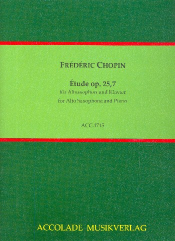 Etüde op.25,7  für Altsaxophon und Klavier  