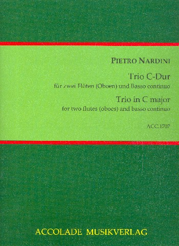 Trio C-Dur  für 2 Flöten (Oboen) und Bc  Partitur und Stimmen (Bc ausgesetzt)