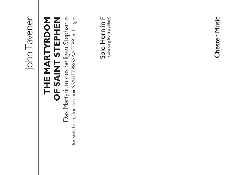 CH83226-01 The Martydrom of St. Stephen  for mixed chorus, horn and organ  horn part