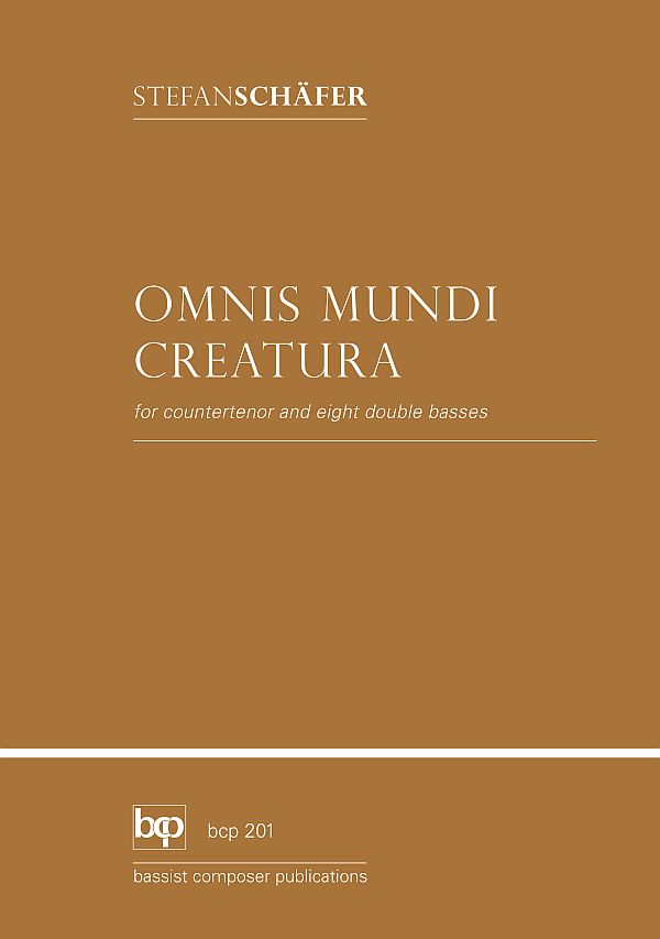 BCP201 Omnis mundi creatura  für Countertenor und 8 Kontrabässe  Partitur und Stimmen
