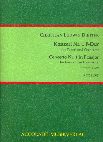 Konzert F-Dur Nr.1  für Fagott und Orchester  Partitur