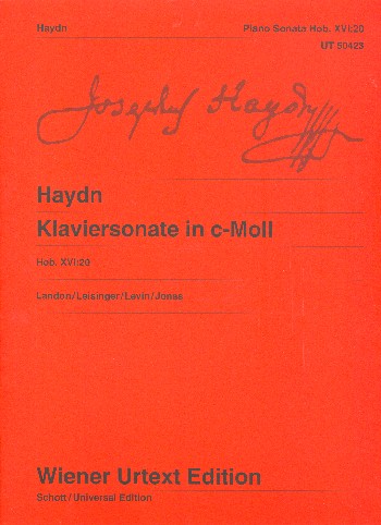 Sonate c-Moll Hob.XVI:20&nbsp;&nbsp;für Klavier&nbsp;&nbsp;
