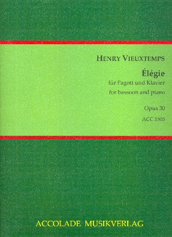 Élégie op.30&nbsp;&nbsp;für Fagott und Klavier&nbsp;&nbsp;
