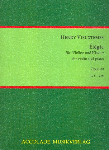 Élégie op.30&nbsp;&nbsp;für Violine und Klavier&nbsp;&nbsp;