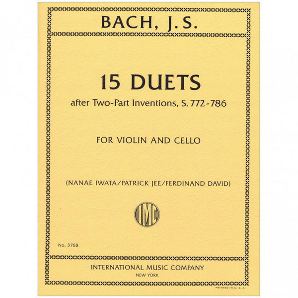 IMC3768  15 Duets&nbsp;&nbsp;for violin and cello&nbsp;&nbsp;score and part