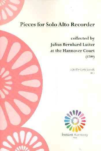 Pieces collected by Julius Bernhard Lutter at the Hannover Court  for alto recorder  